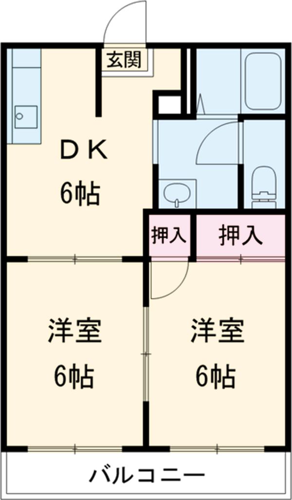 ハイツ光鋭Cの間取り