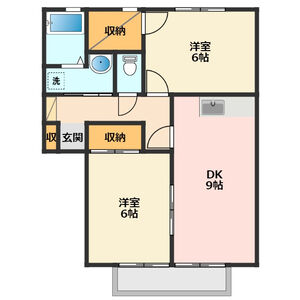 サンビレッジ築捨 Bの間取り