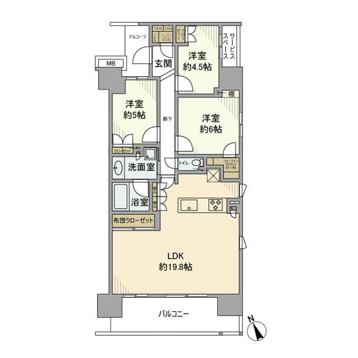 デュオヒルズちはら台駅前の間取り