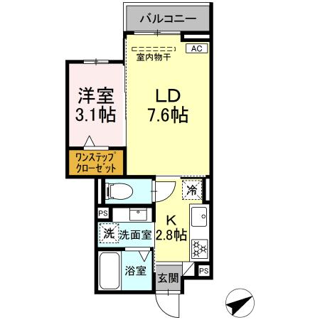 Rue加納本町の間取り