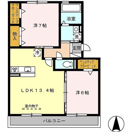 アザレ 蘇原 Eの間取り