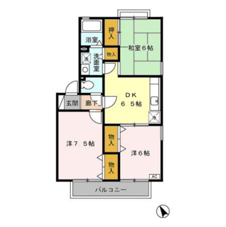 クレスト平山の間取り