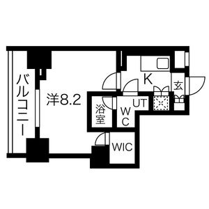 スパシエトラッド門前仲町・601号室の間取り