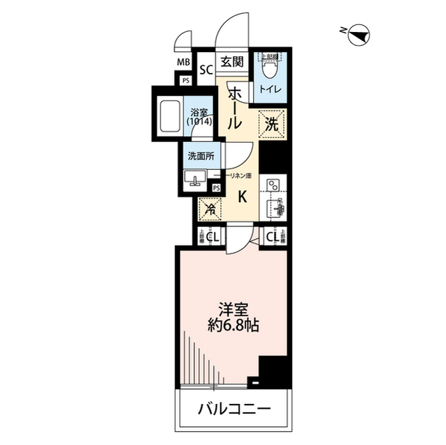 大和町の完工年月（2019年6月）築の賃貸マンションの間取り