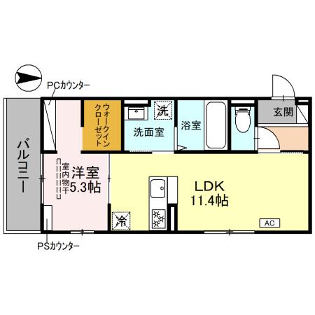 アドラブール(山科区)の間取り