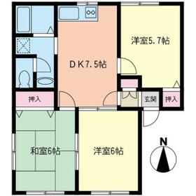 オリゾンR Nの間取り