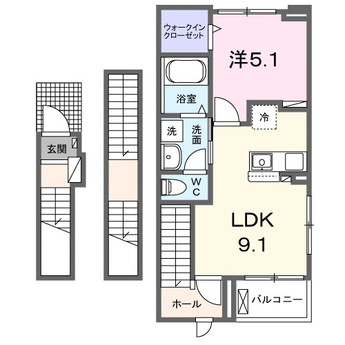 カーサ ミナトの間取り