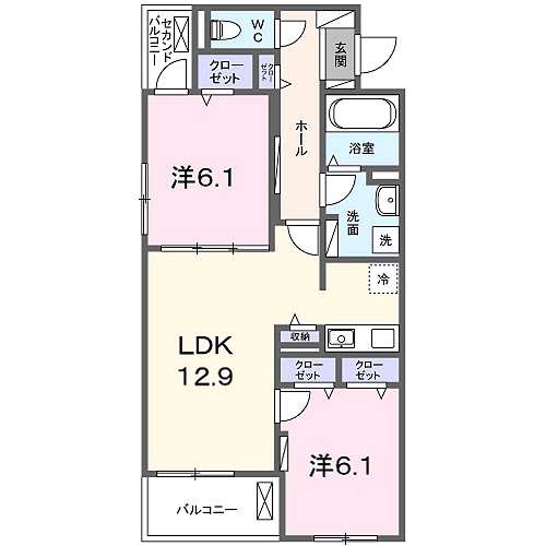フェリーチェ 壱番館の間取り