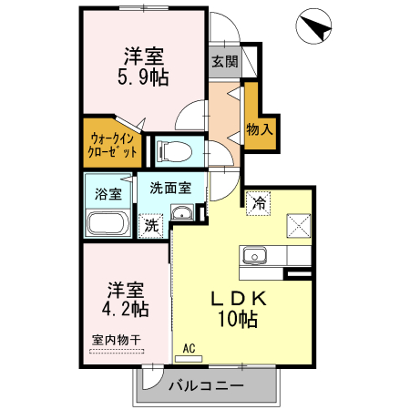 D-room上須恵の間取り