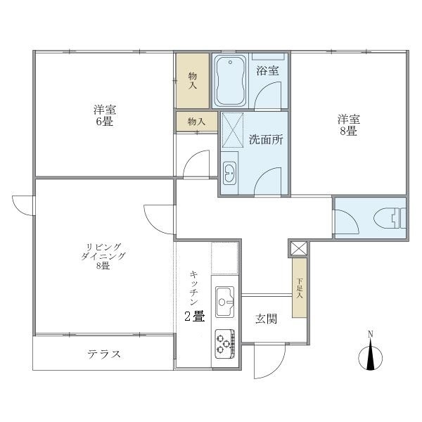 アールコート上野毛の間取り