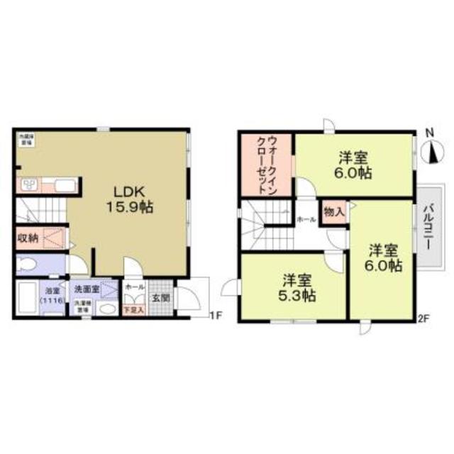 藤沢市藤沢５丁目戸建の間取り