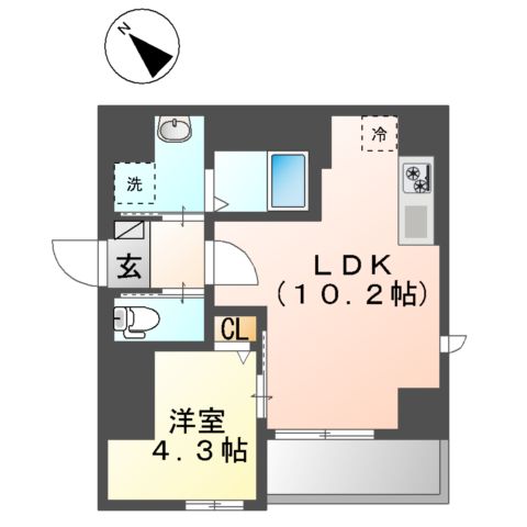 HGD佃 -エッチジーディーツクダ-の間取り