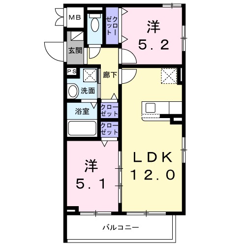メゾン アイティー ジャックの間取り