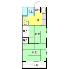 柿生コーポの間取り