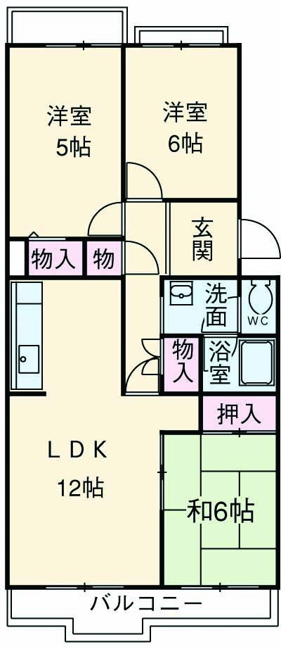 ベラビスタ21A棟の間取り