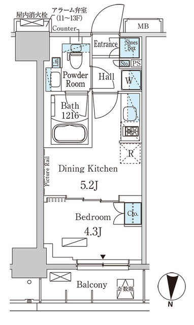 パークアクシス両国スクエアの間取り