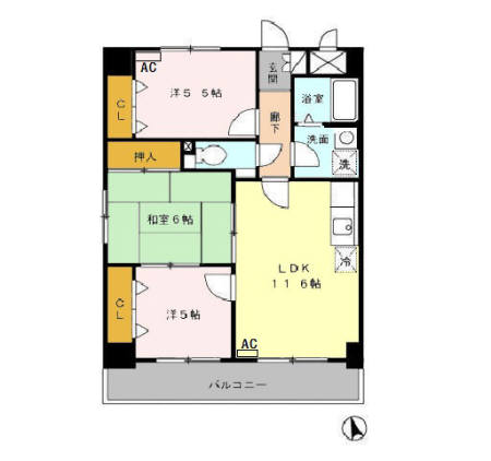 Belle de meure長良(ベルドミールナガラ)の間取り