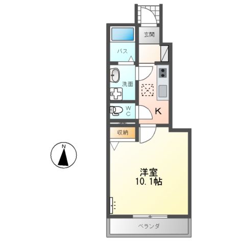 メープルタウン B棟の間取り