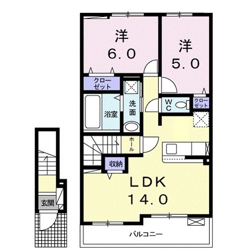 MTIハイツ Ⅵ Aの間取り
