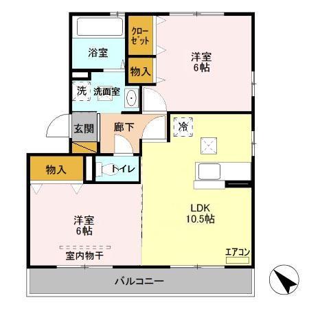 プリモ西白井 D棟の間取り