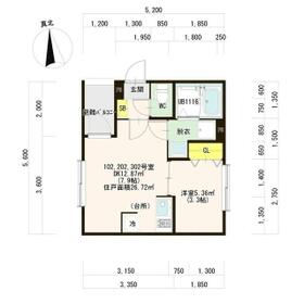 ハーモニーテラス中宮Ⅱの間取り