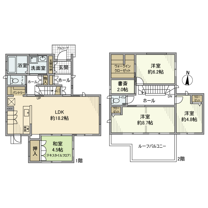 岩作三ヶ峯戸建の間取り