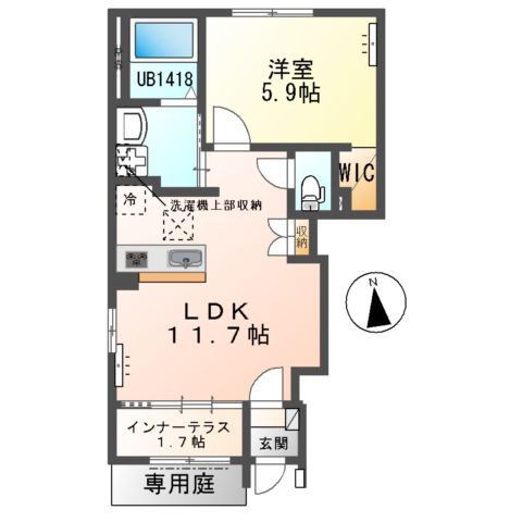 オアシス西美薗の間取り