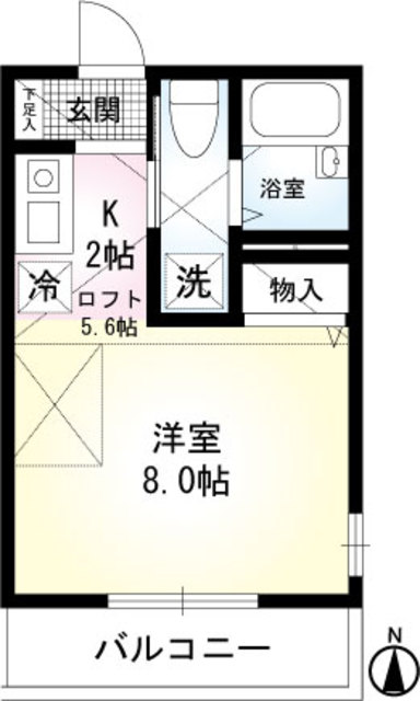 ヴェラハイツ井土ヶ谷Bの間取り
