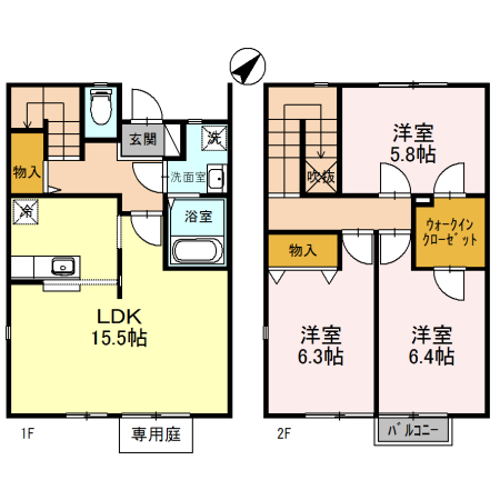 リースランド我孫子の間取り