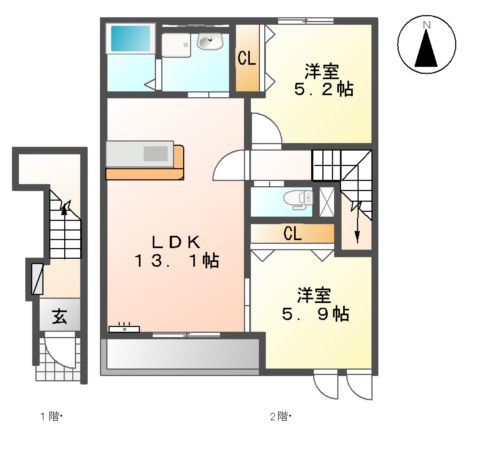 サニーアースの間取り