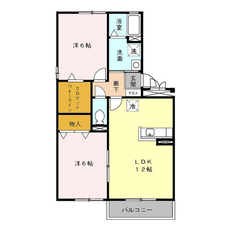 ルミエール Aの間取り