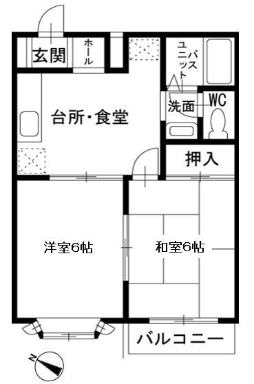 クレセントハウス・Nの間取り