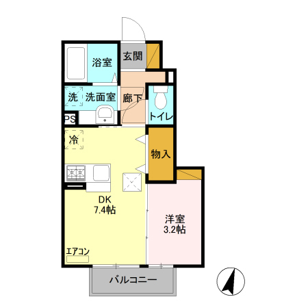 エミネンスS Aの間取り