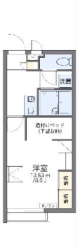 レオパレスサンライズ小那覇の間取り