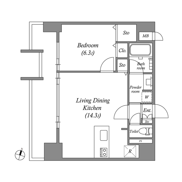 ファーストレジデンス栄の間取り