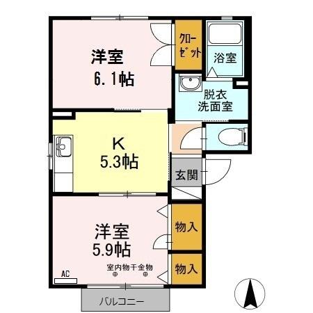 パストラル春岡 A棟の間取り