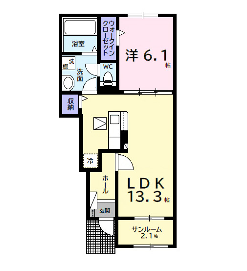 ベイサイドアクアAの間取り