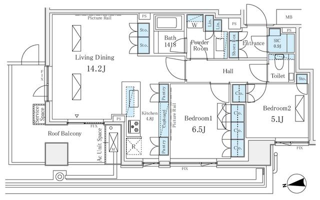 ザ・パークハウス西麻布レジデンスの間取り