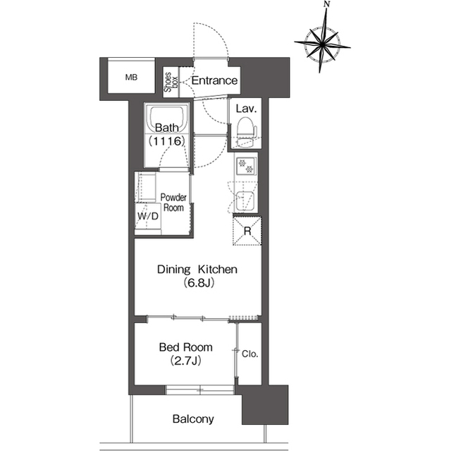 コンフォリア・リヴ新大阪西宮原ソルテラスの間取り