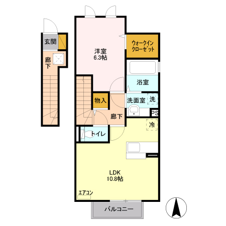 サンターニティ Dの間取り