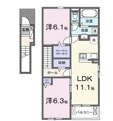 ロイヤル 信濃 Aの間取り