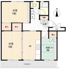 港南台めじろ団地38号棟の間取り