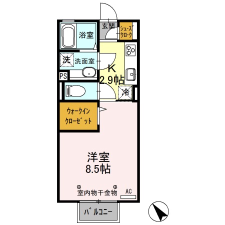 メゾン ボヌール Bの間取り