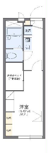 レオパレスフレイグラント・203号室の間取り