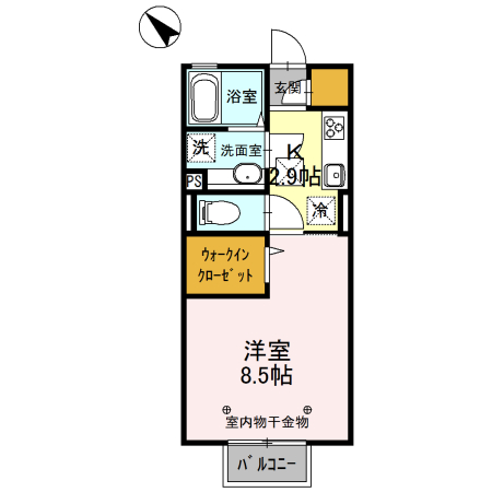 ミーティス Aの間取り