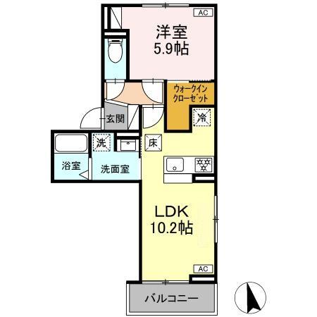 D-chambre元新町の間取り