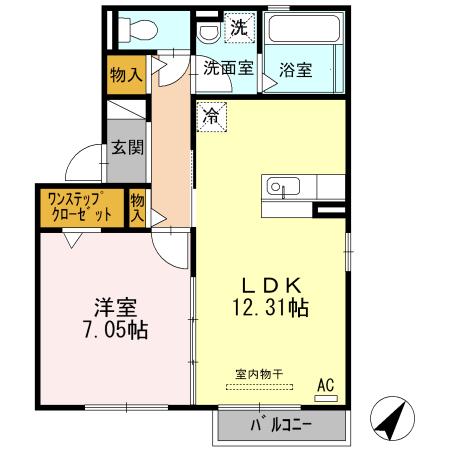 フィオレット Aの間取り