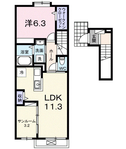 オリュザBの間取り