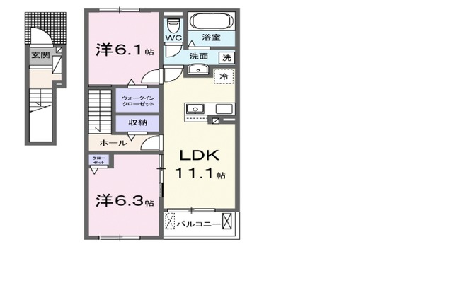グレイス加茂 Ⅰの間取り