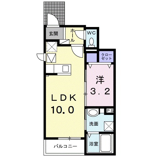 ベルフラワー・01030号室の間取り